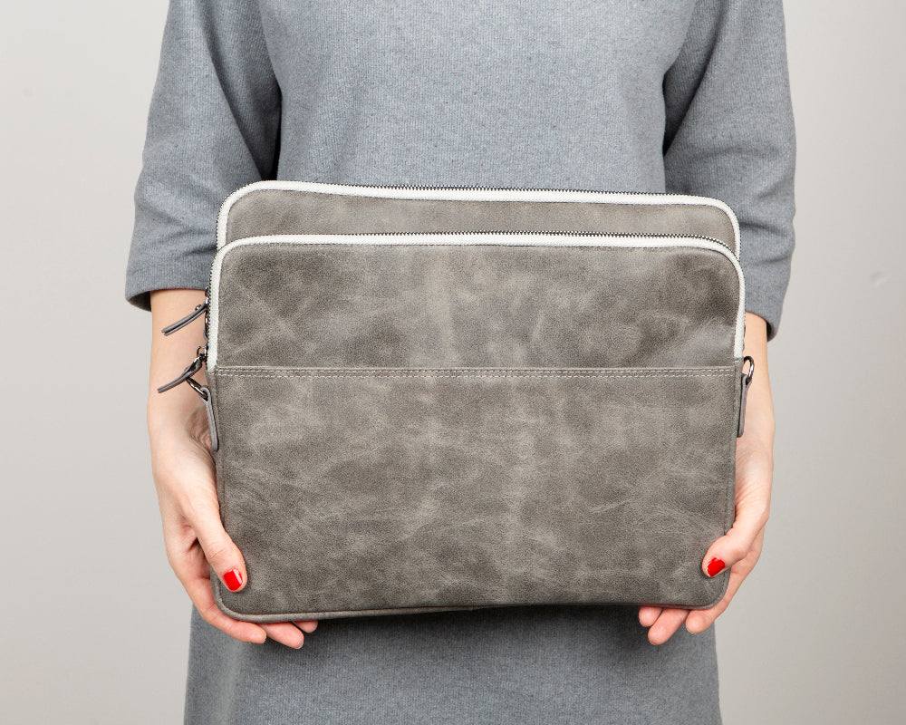 Awe Slim Leather Laptop / Tablet Bag Mizuri Leather