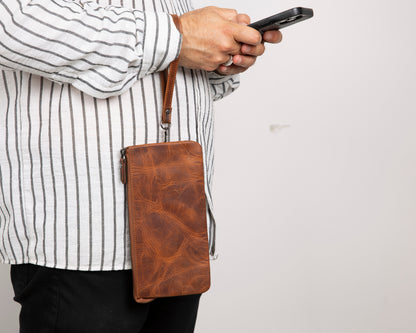 Prestige Leather Clutch Bag Mizuri Leather