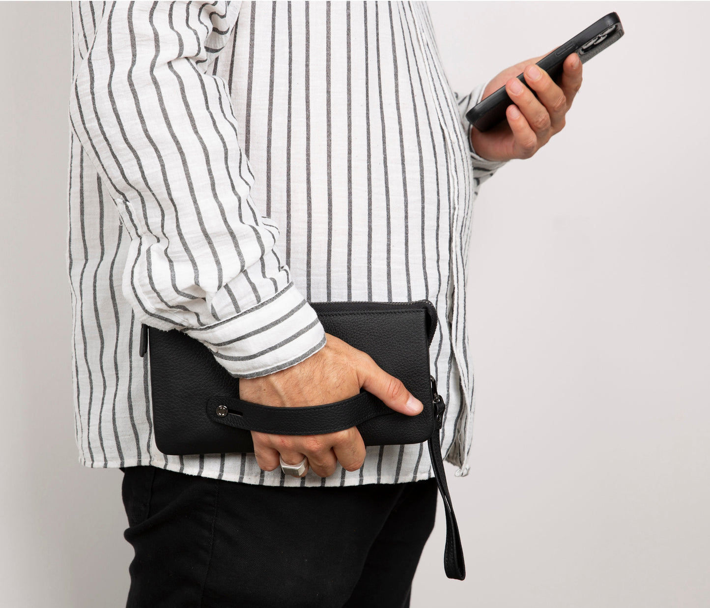 Majeste Leather Clutch Bag Mizuri Leather
