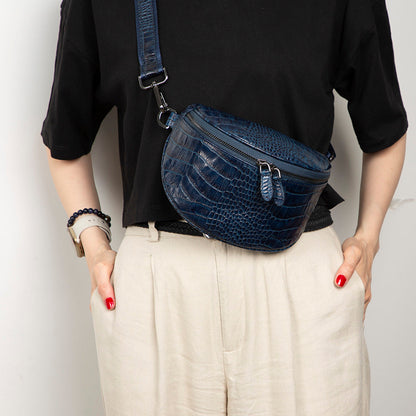 Alora Leather Bag – Croc-Embossed Leather Men & Women Crossbody & Belt Bag for Everyday Elegance | Minimal & Handcrafted Mizuri Leather