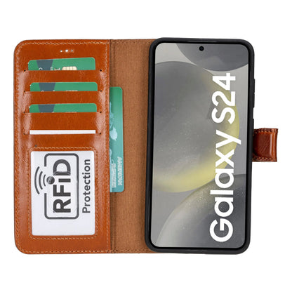 Samsung Galaxy S24 Plus Leather Wallet Case Detachable RFID – Magic Mizuri Leather