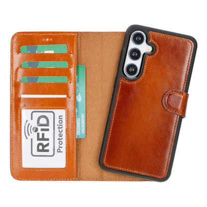 Samsung Galaxy S24 Leather Wallet Case Detachable RFID – Magic Mizuri Leather