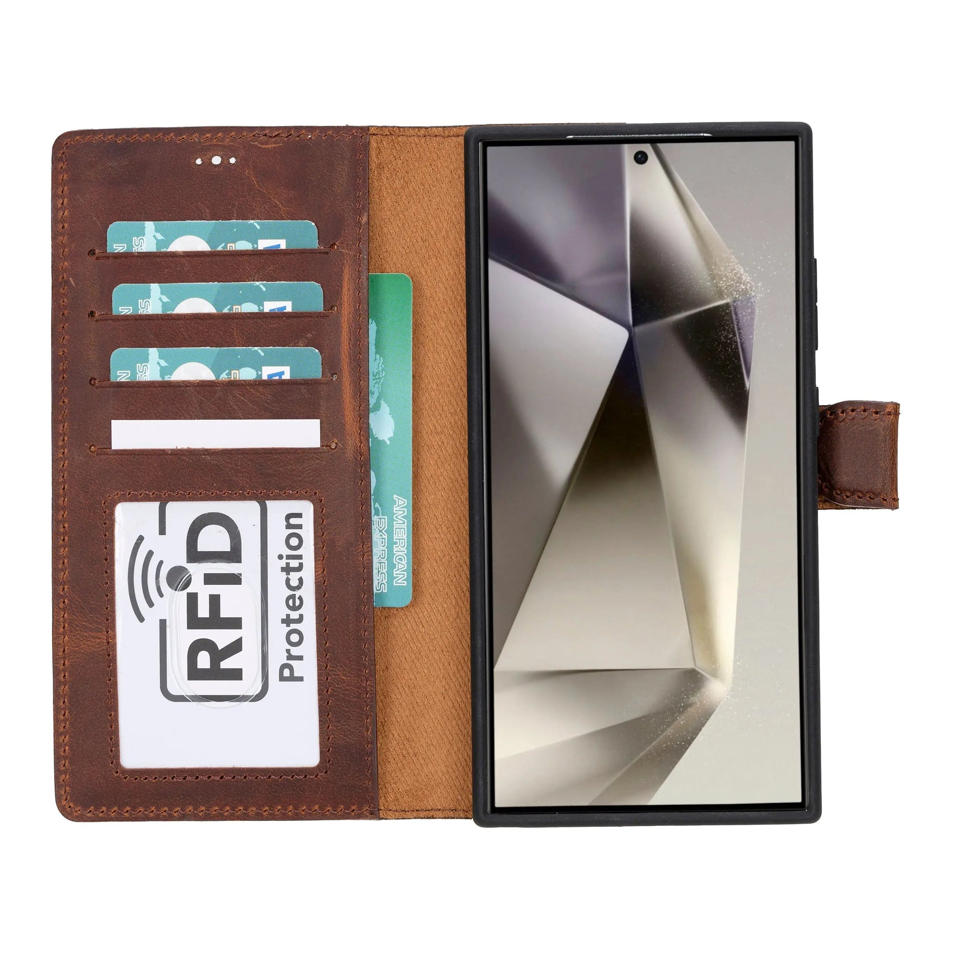 Samsung Galaxy S24 Leather Wallet Case Detachable RFID – Magic Mizuri Leather