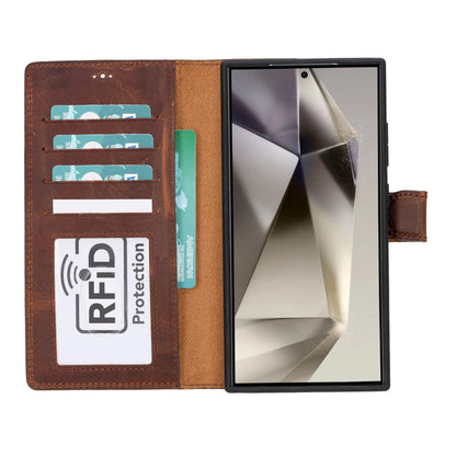 Samsung Galaxy S24 Leather Wallet Case Detachable RFID – Magic Mizuri Leather