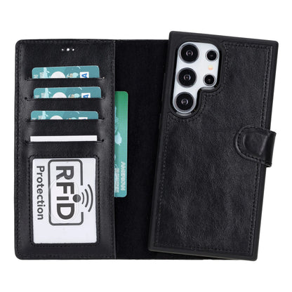 Samsung Galaxy S24 Leather Wallet Case Detachable RFID – Magic Mizuri Leather