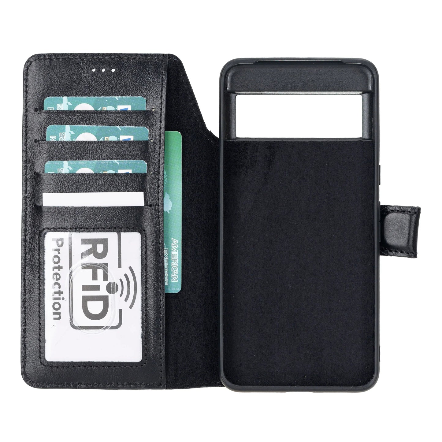 Google Pixel 10 Pro XL Leather Wallet Case Detachable RFID – Magic Mizuri Leather