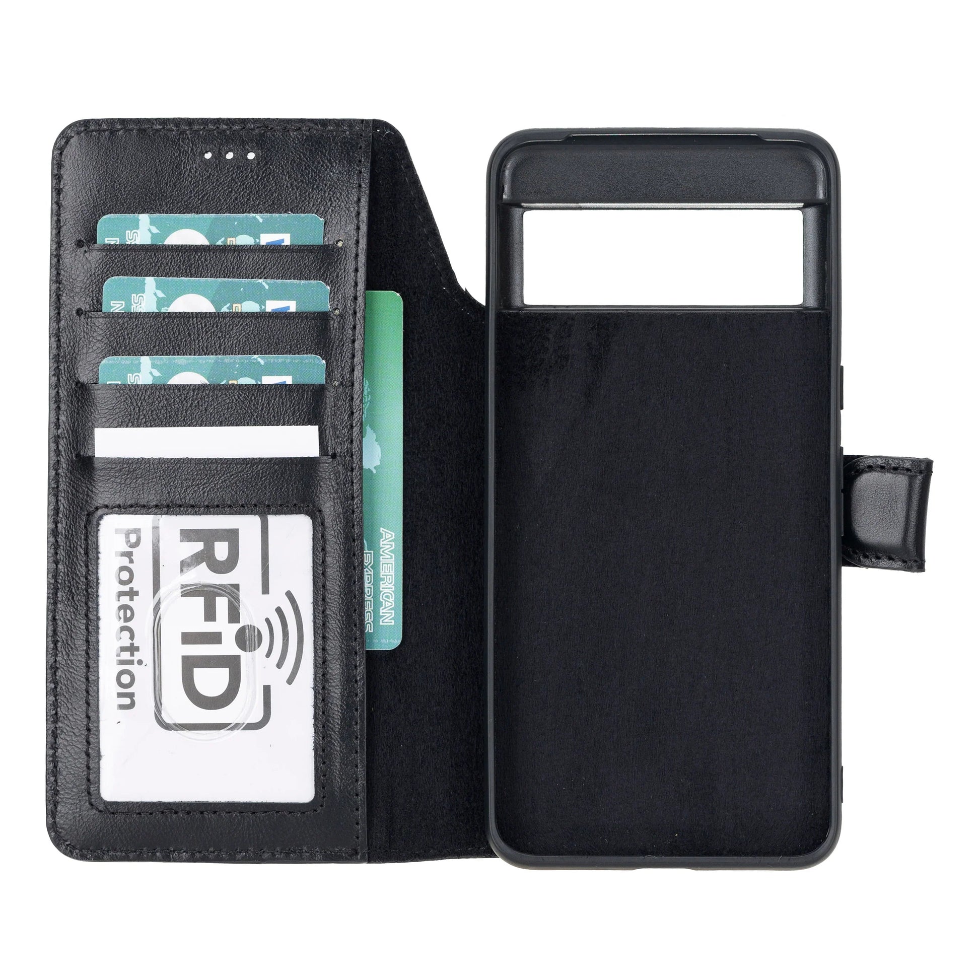 Google Pixel 10 Pro XL Leather Wallet Case Detachable RFID – Magic Mizuri Leather