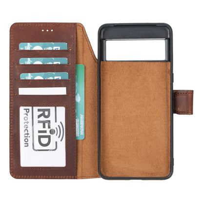 Google Pixel 10 Pro XL Leather Wallet Case Detachable RFID – Magic Mizuri Leather