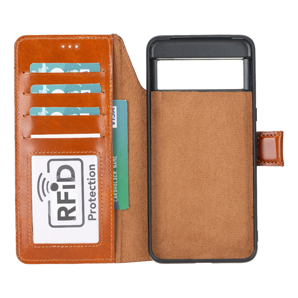 Google Pixel 8 Pro Leather Wallet Case Detachable RFID – Magic Mizuri Leather