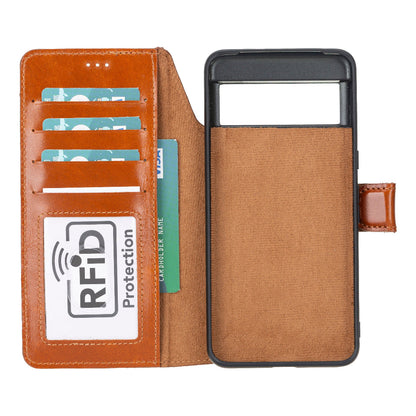 Google Pixel 8 Pro Leather Wallet Case Detachable RFID – Magic Mizuri Leather