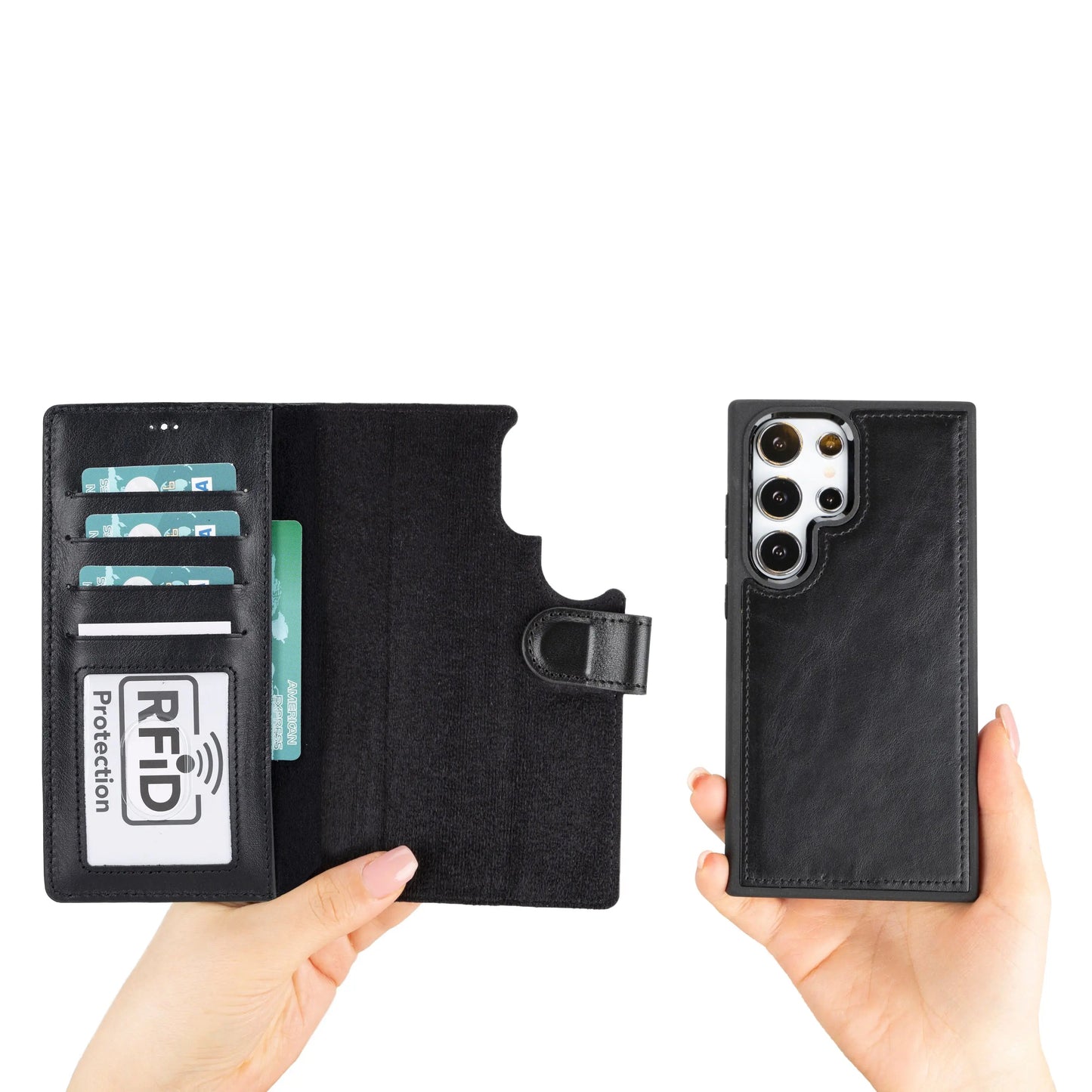 Samsung Galaxy S24 Leather Wallet Case Detachable RFID – Magic Mizuri Leather