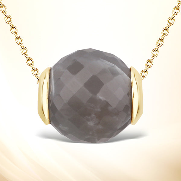 16.79 Carat Genuine Grey Moonstone .925 Sterling Silver Pendant Bids.com