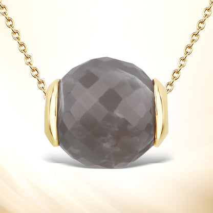 16.79 Carat Genuine Grey Moonstone .925 Sterling Silver Pendant Bids.com
