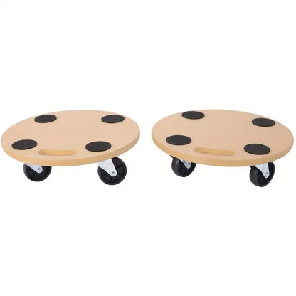 2-Piece: Furniture Moving Dolly Heavy Duty Wood Rolling Mover DailySale