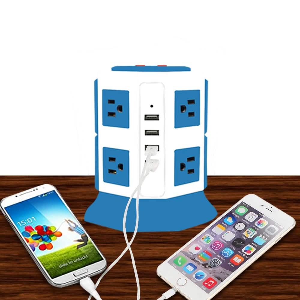Safemore 8-Outlet Desktop Surge Protector with 4 USB Ports DailySale
