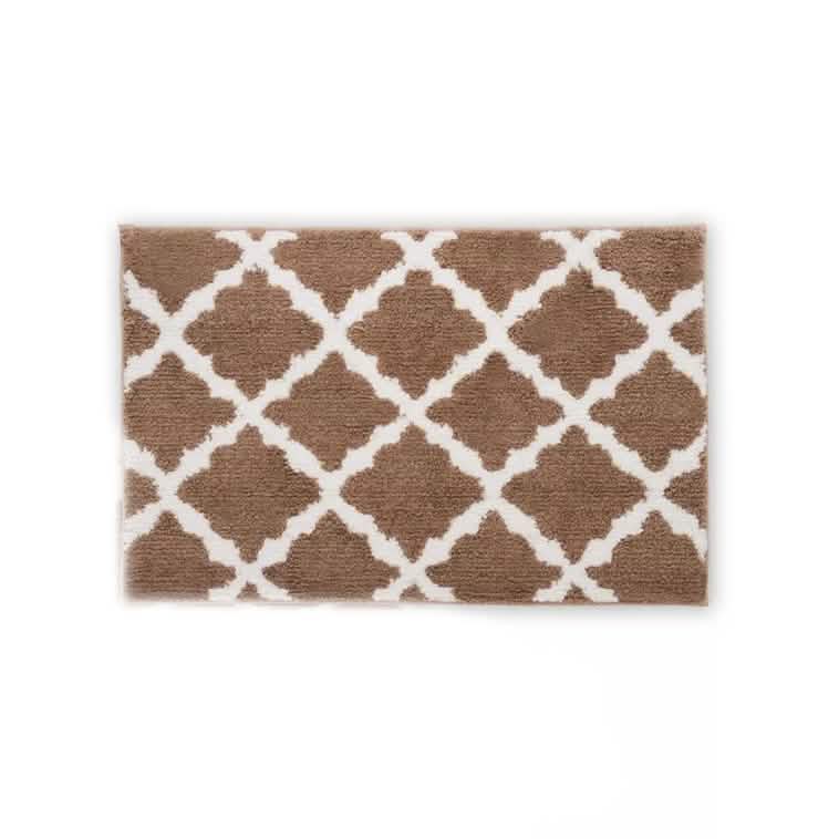 Bibb Home 1-2 Pack Trellis Micro Shag Bath Rugs 17" X 24" DailySale