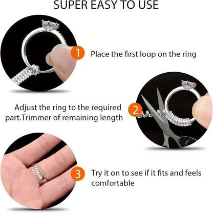 4-Piece Set: Invisible Silicone Ring Size Adjusters – Unisex, Flexible, Minimalist DailySale