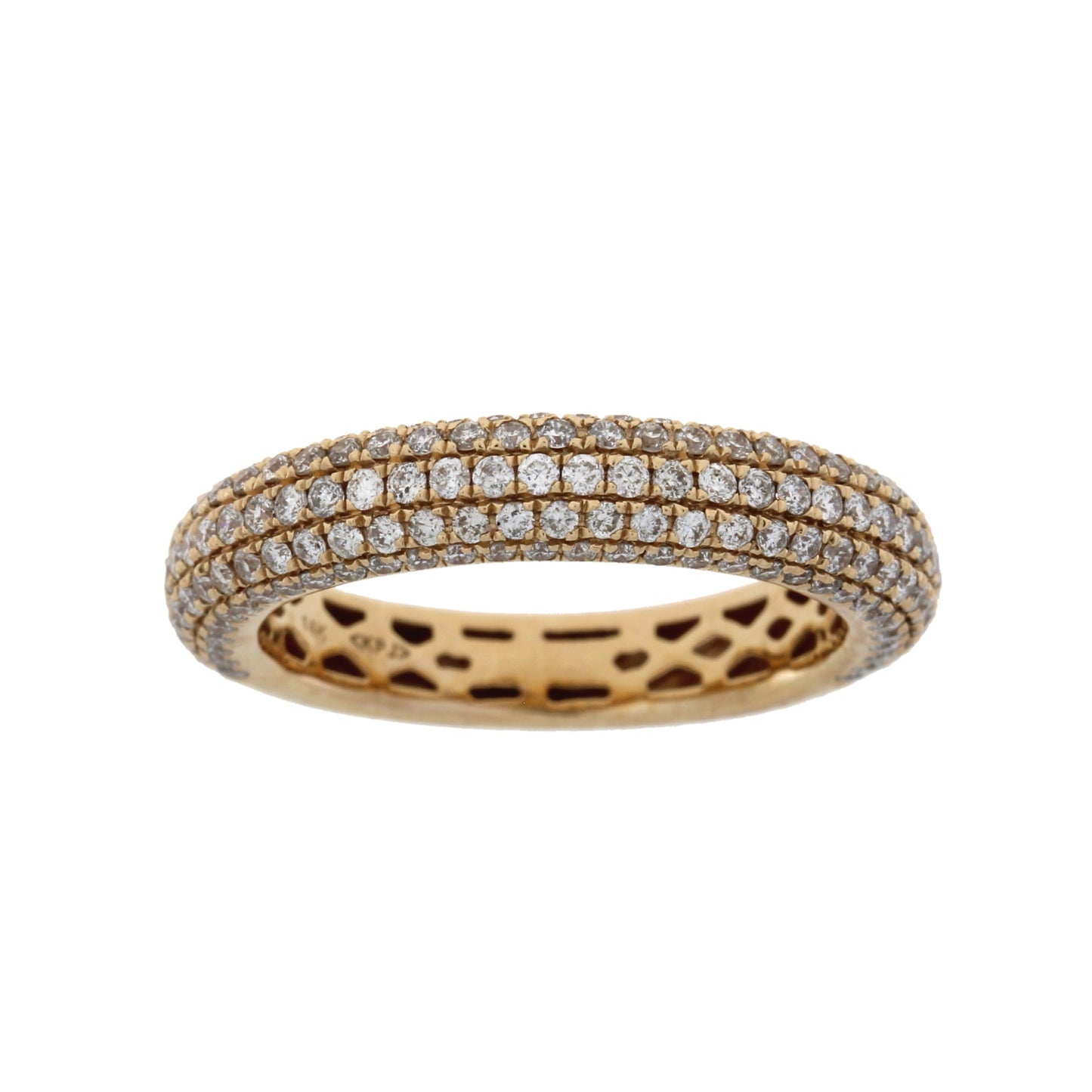Genuine 1.00ct Diamond Wedding Band Ring 14KT Rose Gold Bids.com
