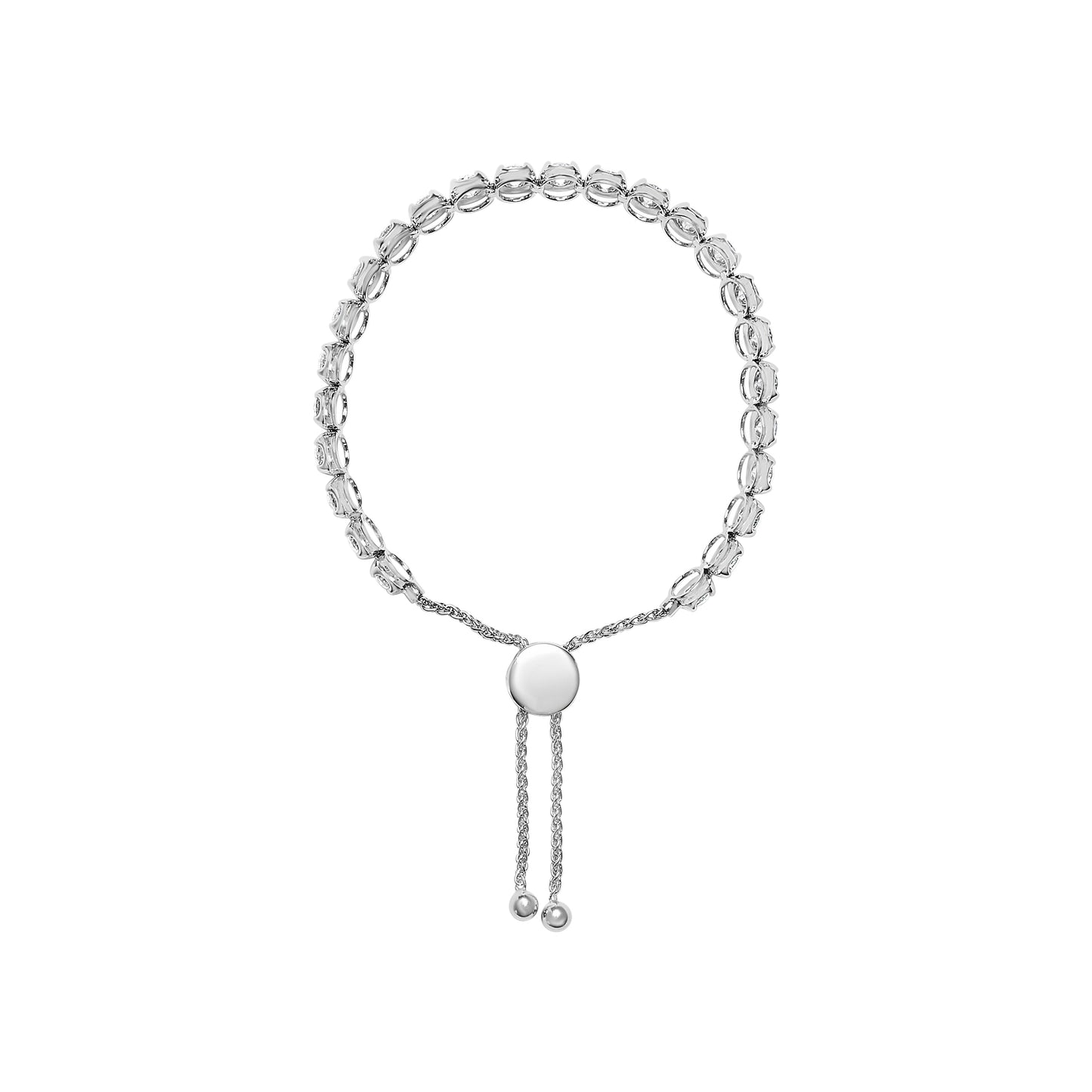 14K White Gold 6.00 Cttw Diamond 4â€-10â€ Adjustable Bolo Tennis Bracelet (I-J Color, I1-I2 Clarity) Bids.com