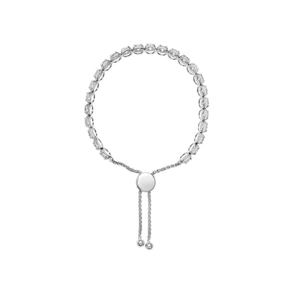 14K White Gold 6.00 Cttw Diamond 4â€-10â€ Adjustable Bolo Tennis Bracelet (I-J Color, I1-I2 Clarity) Bids.com