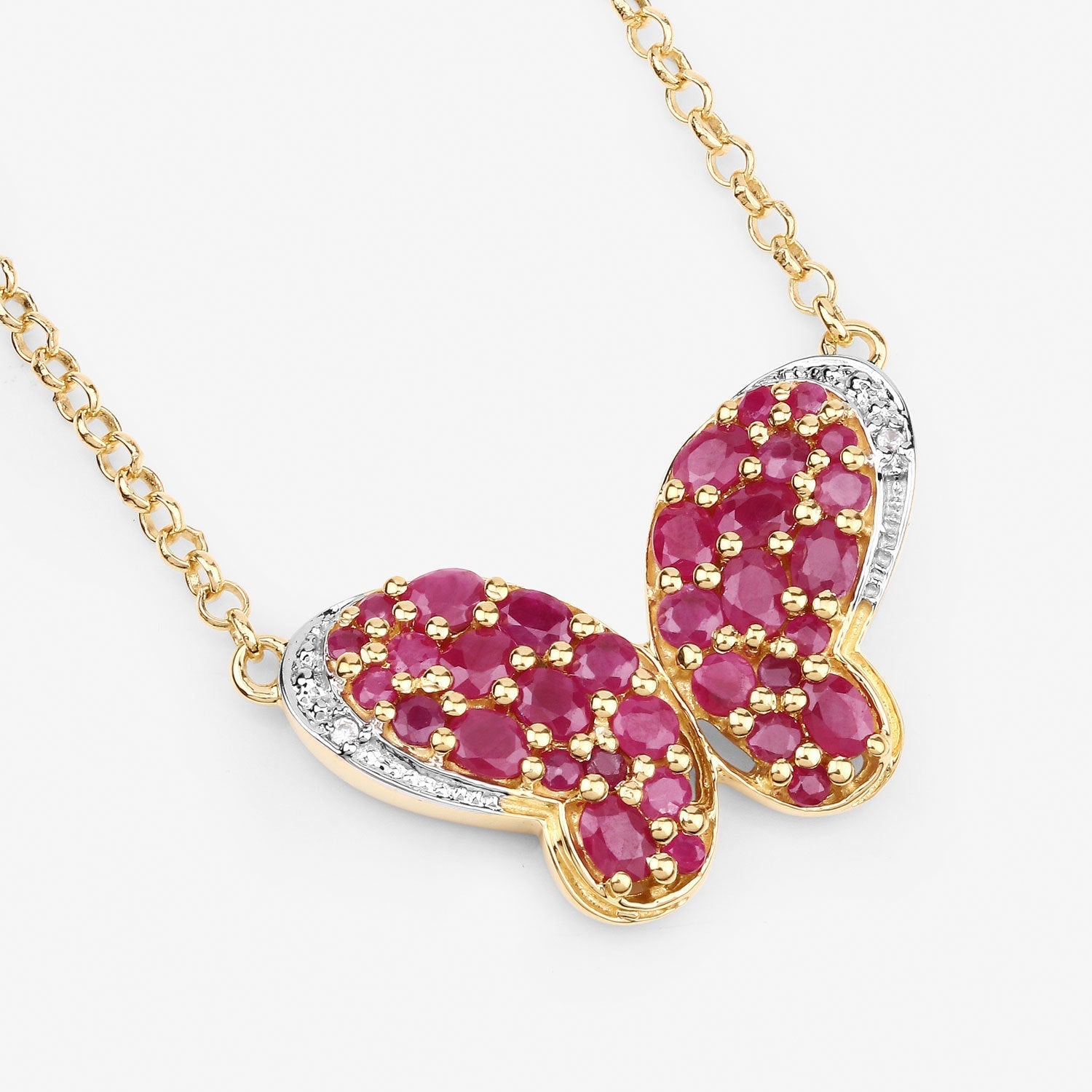 4.15 Carat Genuine Ruby and White Zircon .925 Sterling Silver Pendant Bids.com