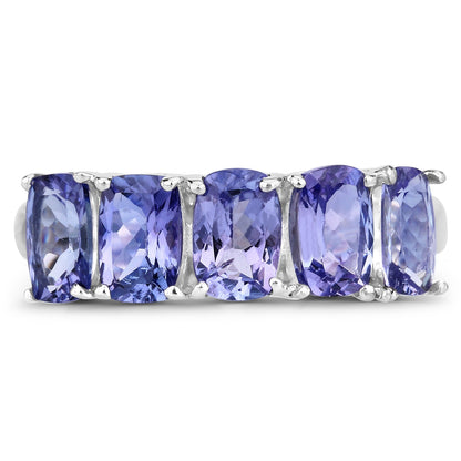 2.65 Carat Genuine Tanzanite .925 Sterling Silver Ring Bids.com