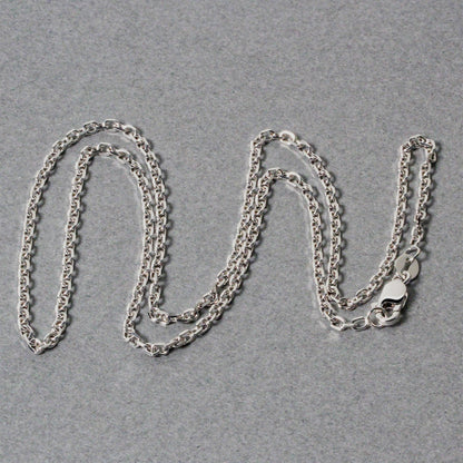 14k White Gold Diamond Cut Cable Link Chain 1.8mm Bids.com