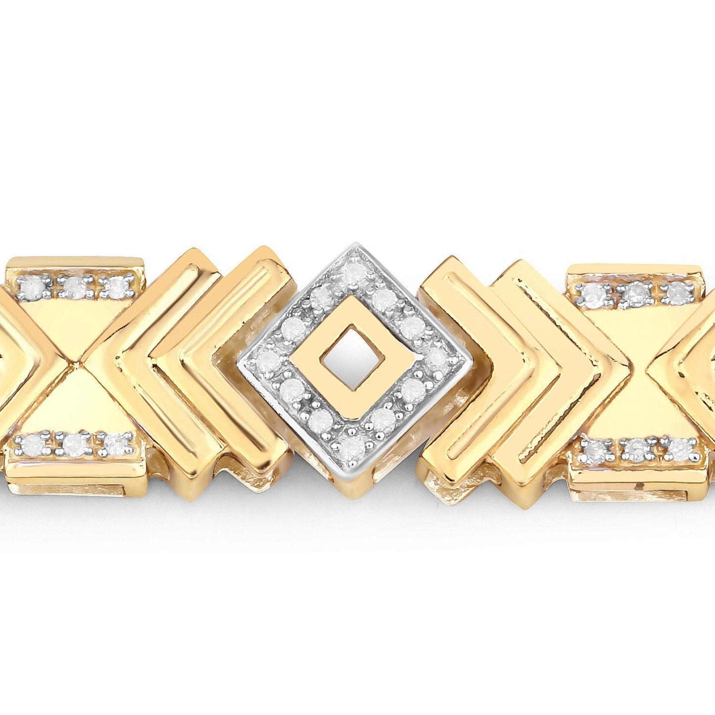0.98 Carat Genuine White Diamond .925 Sterling Silver Bracelet Bids.com