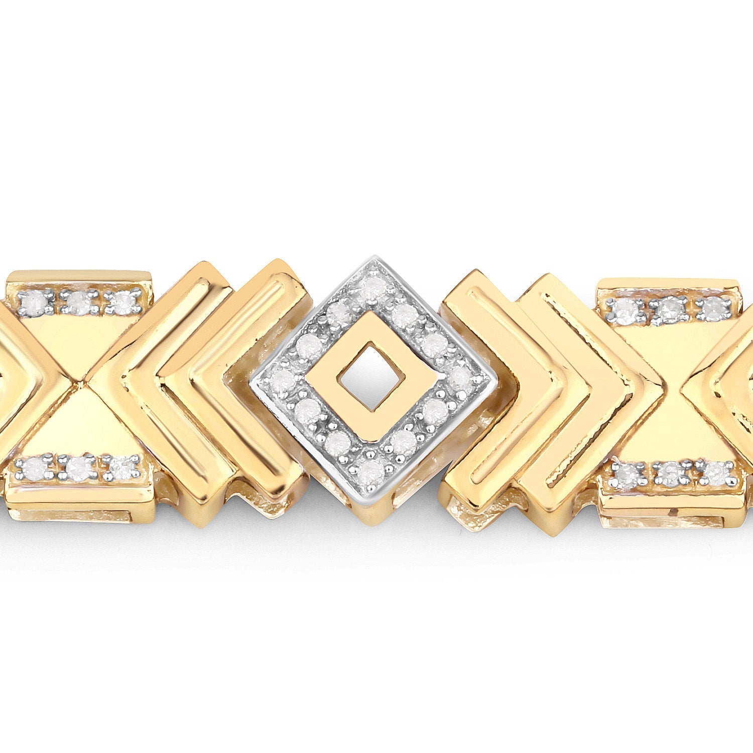 0.98 Carat Genuine White Diamond .925 Sterling Silver Bracelet Bids.com