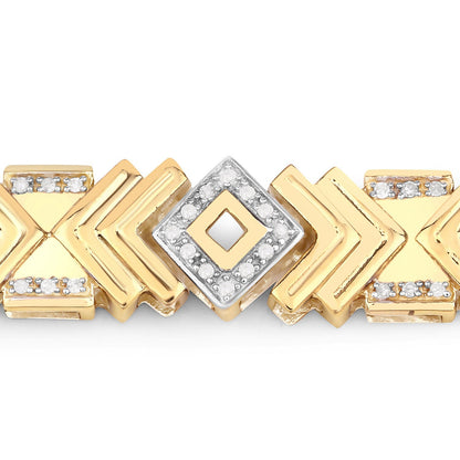 0.98 Carat Genuine White Diamond .925 Sterling Silver Bracelet Bids.com