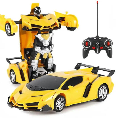 1:18 Remote Control Deformation Robot Car with LED Lights – 360° Drift, USB Rechargeable DailySale