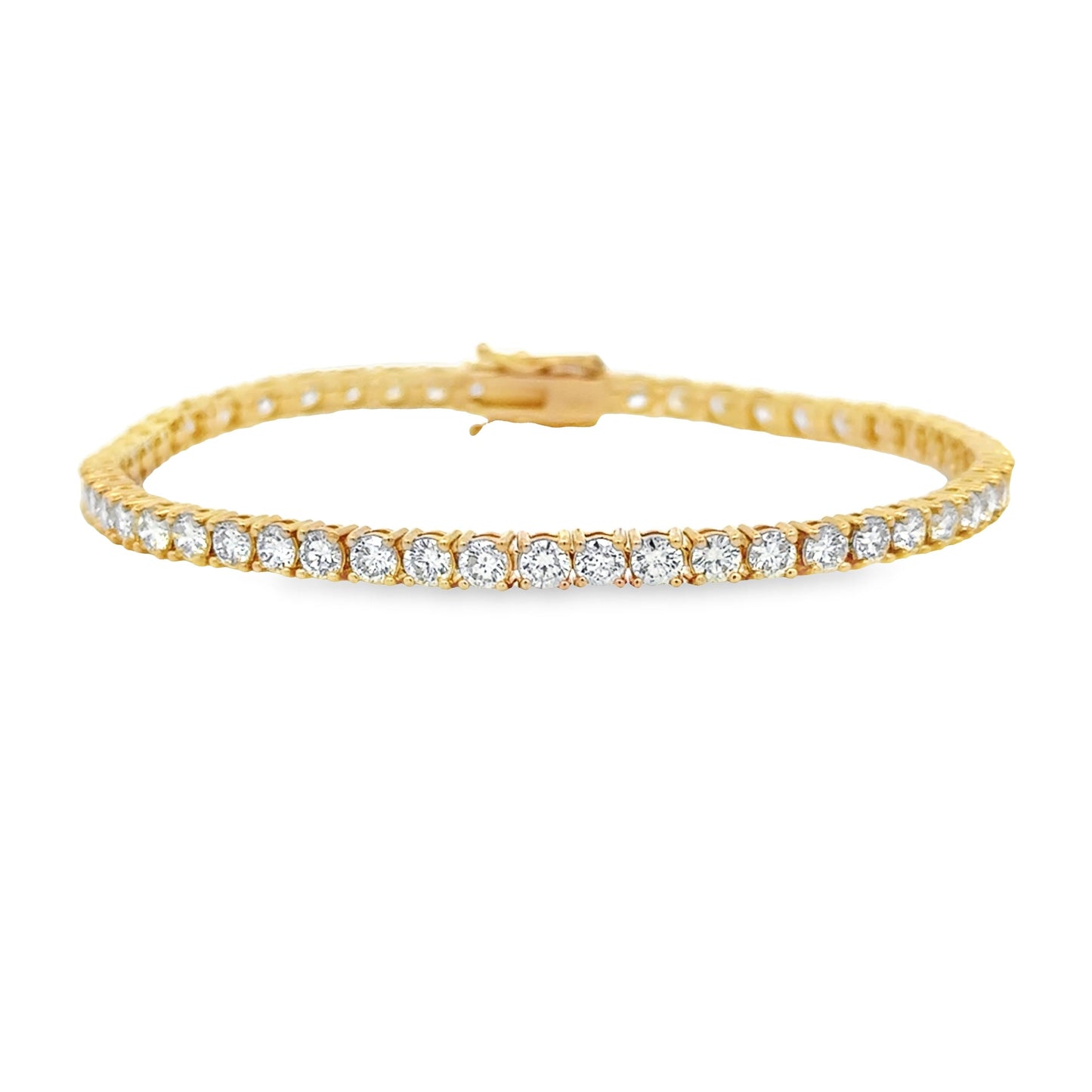 Natural 5.50ct Diamond Tennis Bracelet 18KT Yellow Gold Bids.com