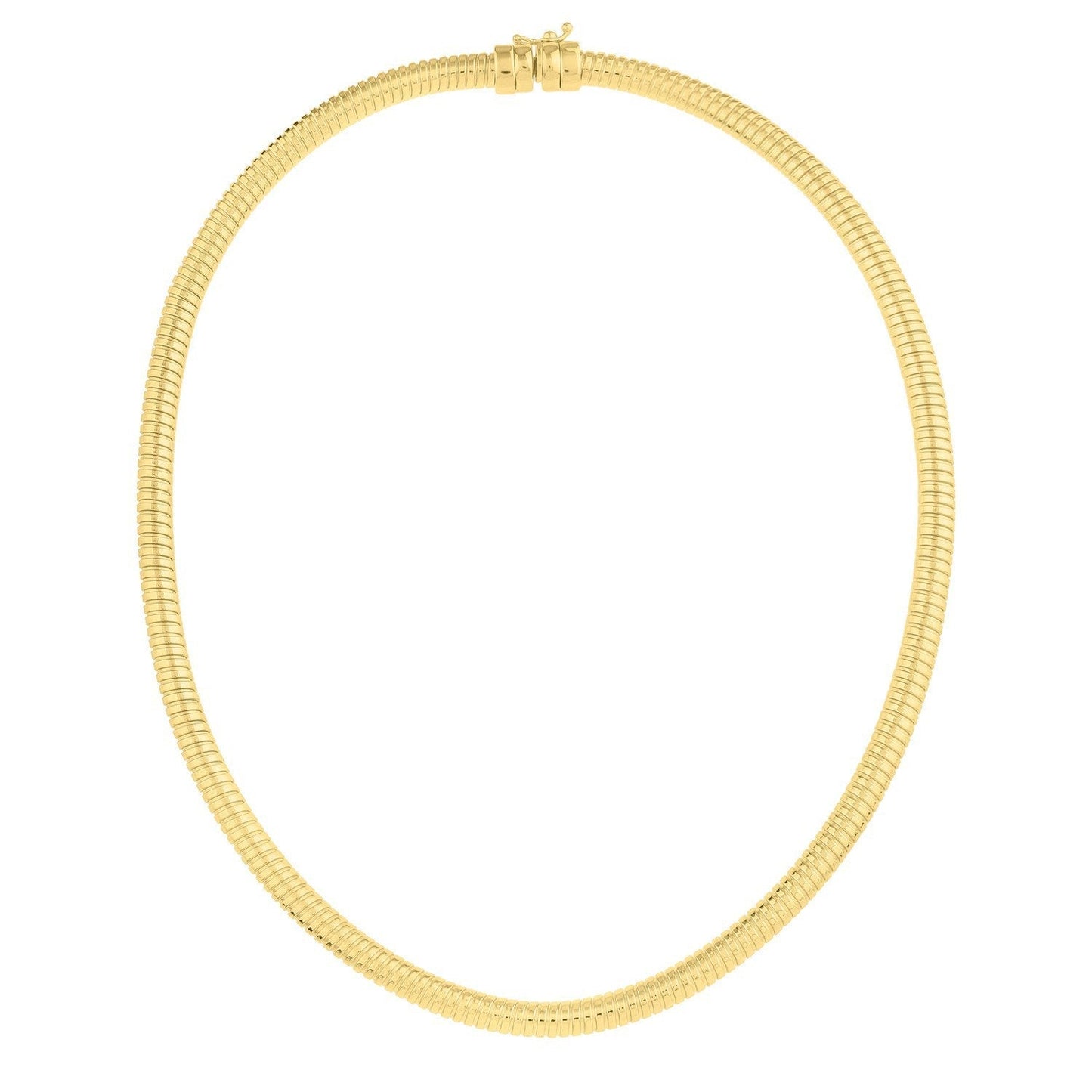 14k Yellow Gold Tubogas Necklace (5.00 mm) Bids.com
