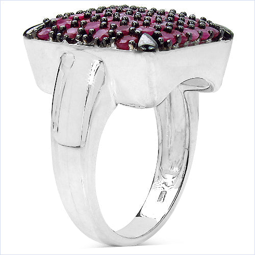 3.15 Carat Genuine Ruby .925 Sterling Silver Ring Bids.com