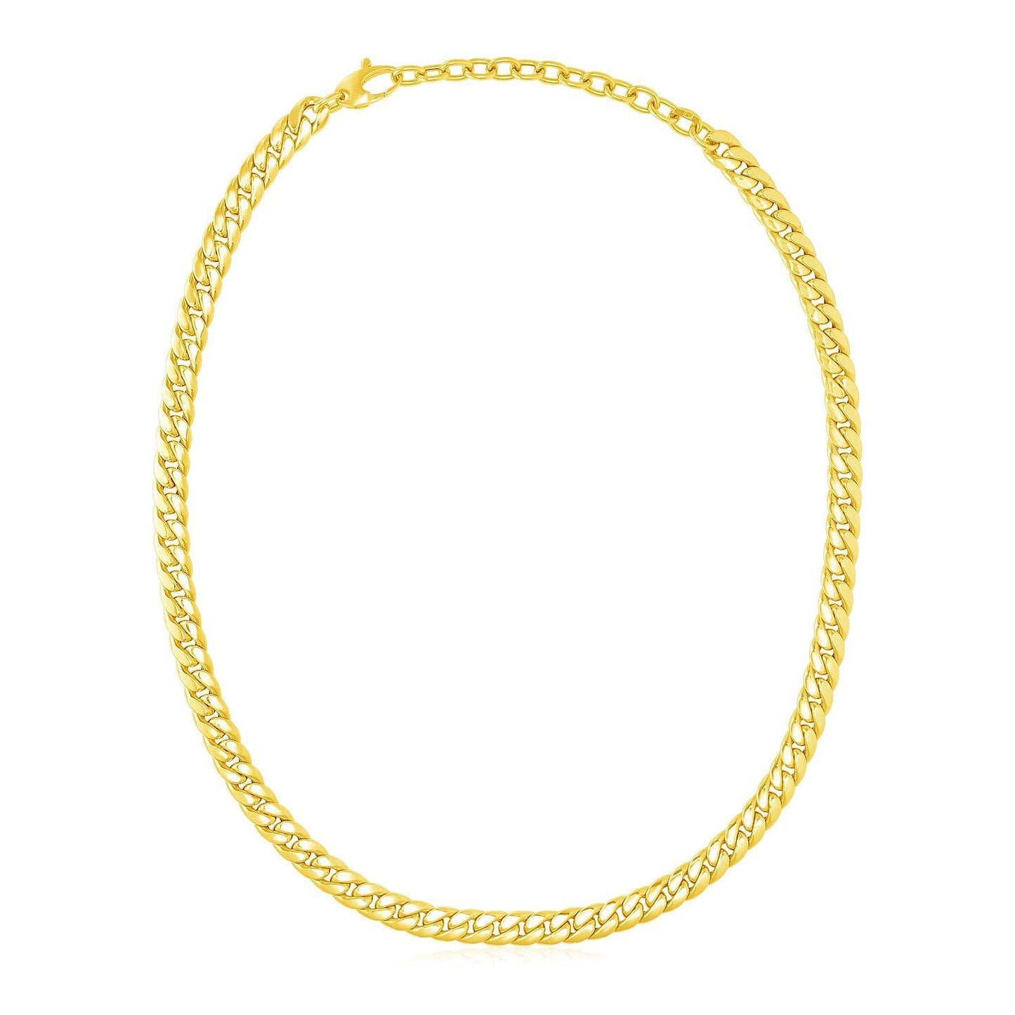 14k Yellow Gold Cuban Chain Choker Necklace Bids.com