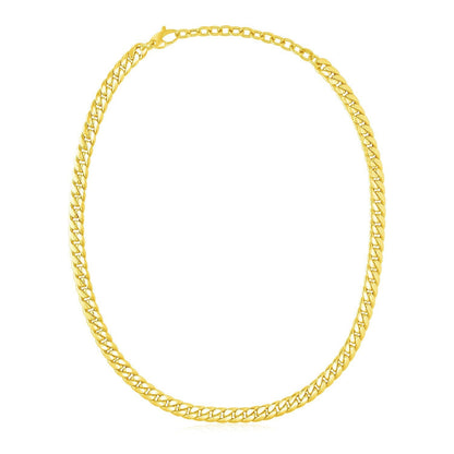14k Yellow Gold Cuban Chain Choker Necklace Bids.com