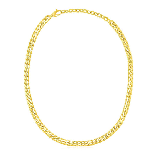 14k Yellow Gold Cuban Chain Choker Necklace Bids.com