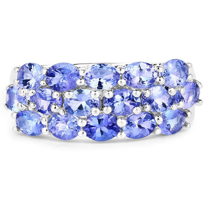 2.72 Carat Genuine Tanzanite .925 Sterling Silver Ring Bids.com