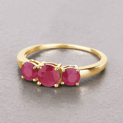 1.15 Carat Genuine Ruby 14K Yellow Gold Ring Bids.com