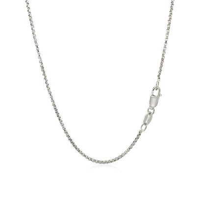 14k White Gold Round Box Chain 1.35 mm Bids.com