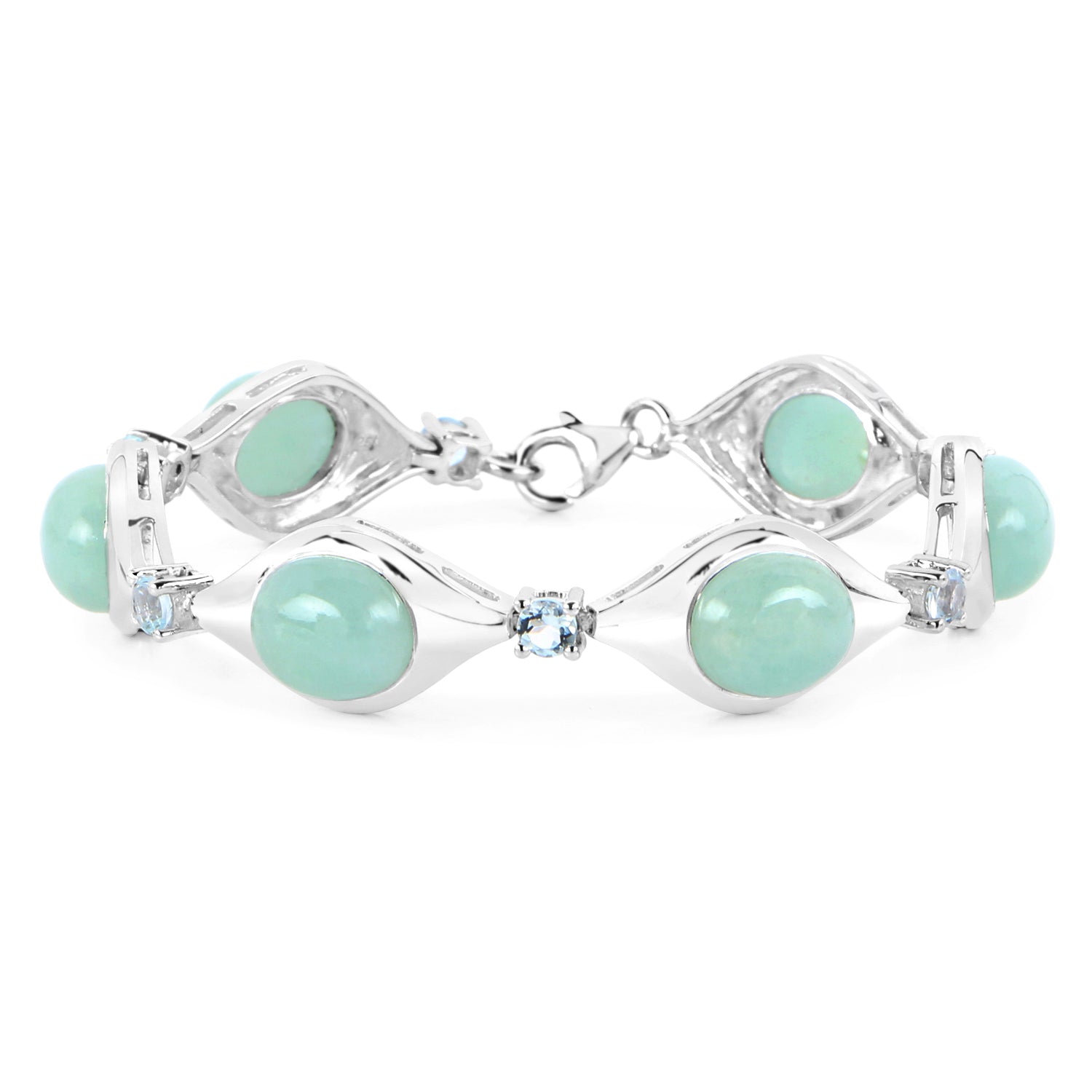 39.72 Carat Genuine Aquamarine .925 Sterling Silver Bracelet Bids.com