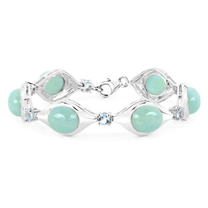 39.72 Carat Genuine Aquamarine .925 Sterling Silver Bracelet Bids.com
