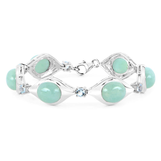 39.72 Carat Genuine Aquamarine .925 Sterling Silver Bracelet Bids.com