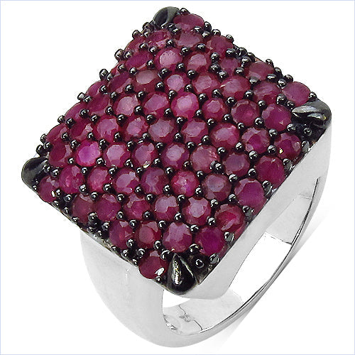 3.15 Carat Genuine Ruby .925 Sterling Silver Ring Bids.com