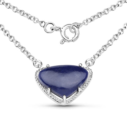 3.92 Carat Genuine Blue Aventurine .925 Sterling Silver Pendant Bids.com