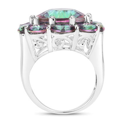 11.45 Carat Genuine Rainbow Quartz .925 Sterling Silver Ring Bids.com