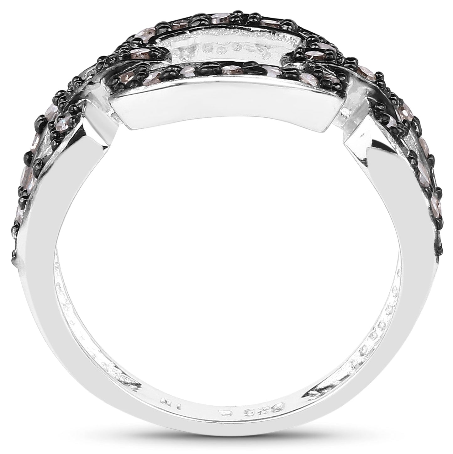0.32 Carat Genuine Champagne Diamond .925 Sterling Silver Ring Bids.com