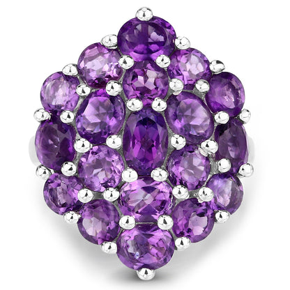 5.44 Carat Genuine Amethyst .925 Sterling Silver Ring Bids.com
