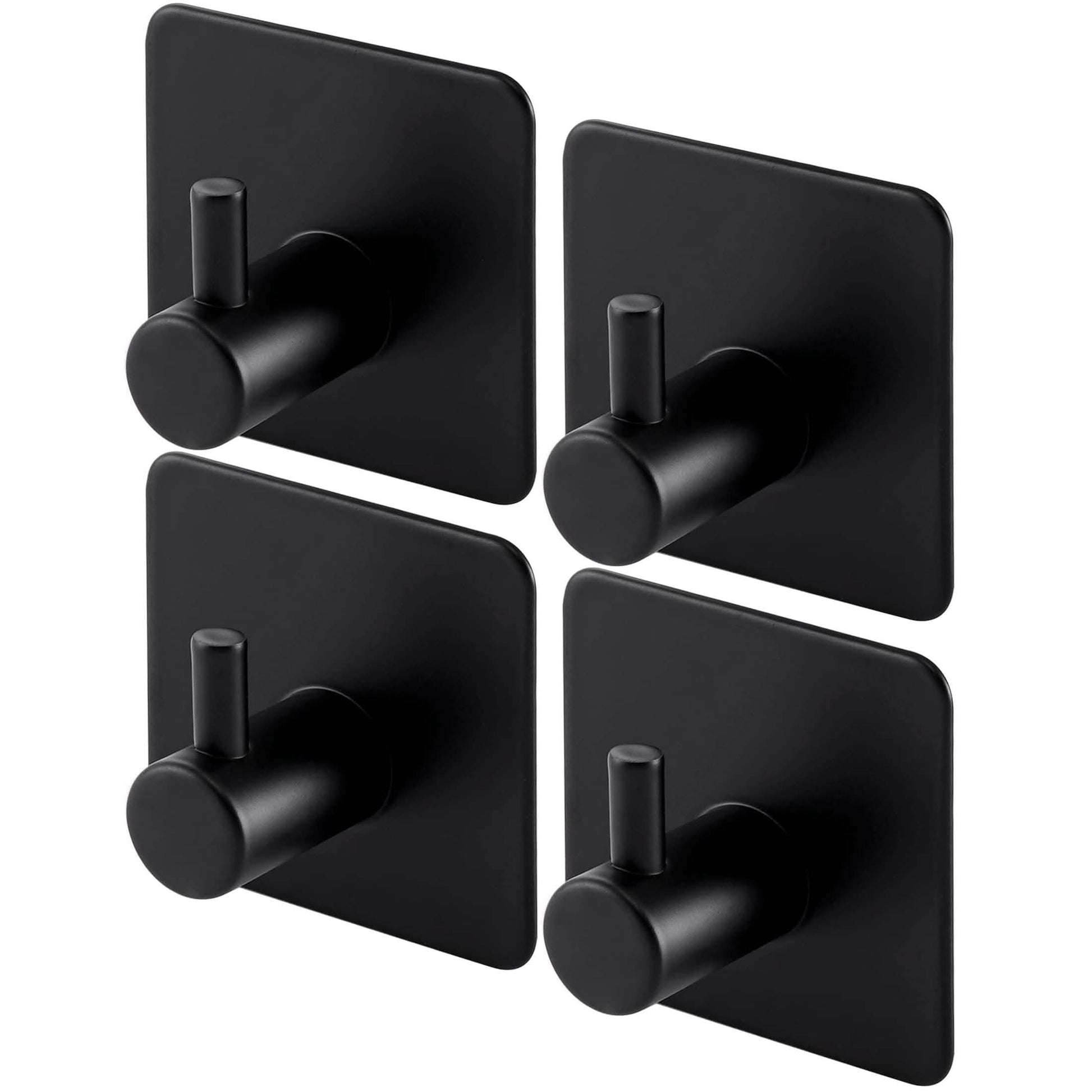4-Pack Heavy Duty Stick Hooks – Stainless Steel, Waterproof, Wall Mount DailySale