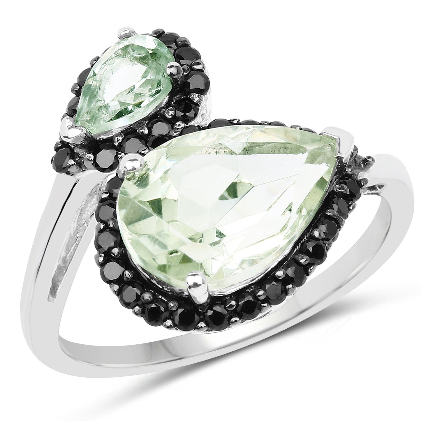 3.42 Carat Genuine Multi Stone .925 Sterling Silver Ring Bids.com